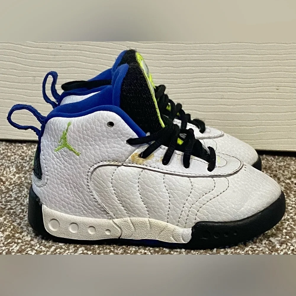 Nike Jordan Size 7C Jumpman Pro Toddler Sneakers Shoes 909418-135 White Blue
